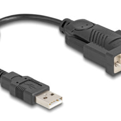 DELOCK αντάπορας USB σε RS-232 64276, 460.8Kbps, 0.25m, μαύρος USB USB