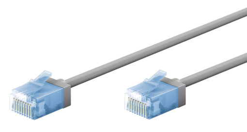 GOOBAY καλώδιο δικτύου 74223, CAT 6A U/UTP, slim, copper, 500MHz, 2m, γκρι Δίκτυο Cat 6a