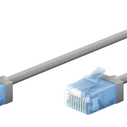 GOOBAY καλώδιο δικτύου 74224, CAT 6A U/UTP, slim, copper, 500MHz, 3m, γκρι Δίκτυο Cat 6a