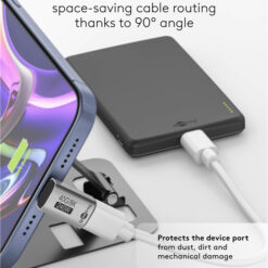 GOOBAY αντάπτορας USB-C 74442, γωνιακός 90°, USB4, 240W, 40Gbps, 8K, γκρι USB-C (Type-C) USB-C 2