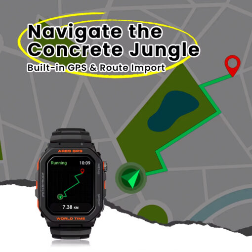 ZEBLAZE smartwatch Ares GPS, heart rate, 1.75" IPS, GPS, 3 ATM, μαύρο Mobile Mobile Συσκευές 2