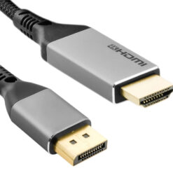 POWERTECH καλώδιο DisplayPort σε HDMI CAB-DP069, 4K/30Hz, 1.5m, μαύρο Εικόνα 4K