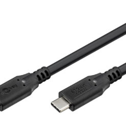 GOOBAY καλώδιο USB-C 74197, USB4, 100W, 20Gbps, 4K/60Hz, 2m, μαύρο USB-C (Type-C) USB-C