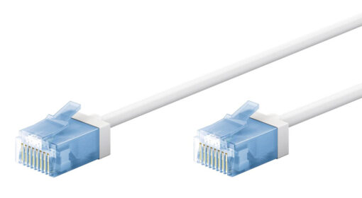 GOOBAY καλώδιο δικτύου 74244, CAT 6A U/UTP, slim, copper, 500MHz, 0.15m, λευκό Δίκτυο Cat 6a
