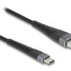 DELOCK καλώδιο USB-C 81125, 60W, 480Mbps, 2m, μαύρο USB-C (Type-C) USB-C 4