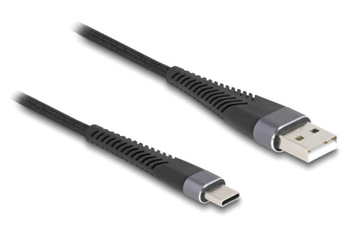 DELOCK καλώδιο USB σε USB-C 81122, 60W, 480Mbps, 2m, μαύρο USB-C (Type-C) USB-C