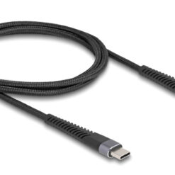 DELOCK καλώδιο USB-C 81124, 60W, 480Mbps, 1m, μαύρο USB-C (Type-C) USB-C 2