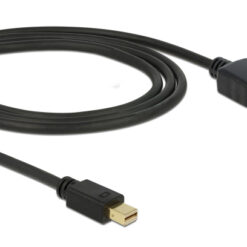 DELOCK καλώδιο mini DisplayPort σε DisplayPort 82698, 4K/60Hz, 21.6 Gbps, 1m, μαύρο Εικόνα 4K 2