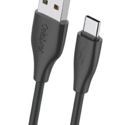CELEBRAT καλώδιο USB-C σε USB CB-31A, 3A, 480Mbps, 1m, μαύρο USB-C (Type-C) USB-C