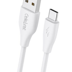 CELEBRAT καλώδιο USB-C σε USB CB-31A, 3A, 480Mbps, 1m, λευκό USB-C (Type-C) USB-C