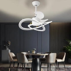 POWERTECH ανεμιστήρας οροφής HLL-0175 με LED φως, 96W, Φ60x25cm, λευκός Σπίτι & Gadgets Ενσωματωμένο LED 2