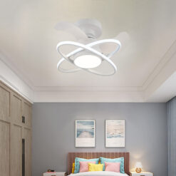 POWERTECH ανεμιστήρας οροφής HLL-0177 με LED φως, 96W, Φ60x28cm, λευκός Σπίτι & Gadgets Ενσωματωμένο LED 2