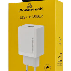 POWERTECH φορτιστής τοίχου PT-1320, USB, 12W, λευκός Mobile 1 2