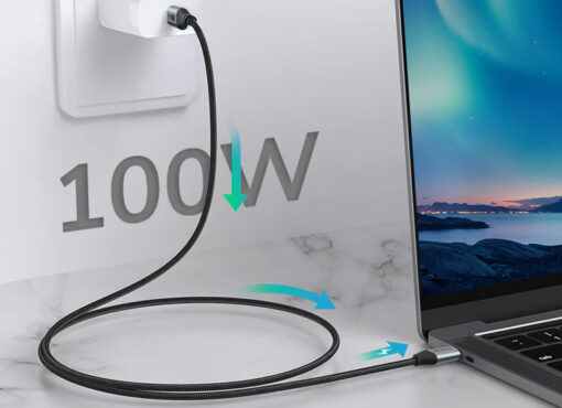 CABLETIME καλώδιο USB-C CMCM100W, 100W PD, 480Mbps, 1.5m, μαύρο USB-C (Type-C) USB-C 2