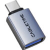 CABLETIME αντάπτορας USB-C CT-OTG42-AG, γωνιακός, USB4, 240W, 40Gbps, 8K, γκρι USB-C (Type-C) USB-C 3