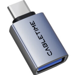 CABLETIME αντάπτορας USB-C σε USB CT-CMAF10-AG, 10Gbps, γκρι USB-C (Type-C) USB-C