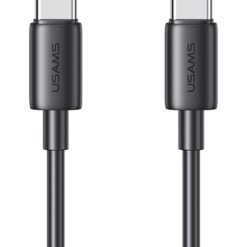USAMS καλώδιο USB-C US-SJ711, 60W, 480Mbps, 1m, μαύρο USB-C (Type-C) USB-C