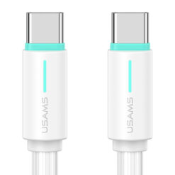 USAMS καλώδιο USB-C US-SJ734, 60W, 480Mbps, 1m, λευκό USB-C (Type-C) USB-C