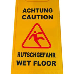 Προειδοποιητική πινακίδα "caution wet floor" 520112, 21-30x58cm, κίτρινη Είδη Σπιτιού Είδη Σπιτιού 2