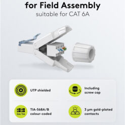 GOOBAY βύσμα RJ45 65941, CAT 6A UTP, tool-free, λευκό Διάφορα Δικτύου - 2