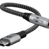 GOOBAY αντάπτορας USB-C σε 3.5mm & USB-C 74524, 60W, 480Mbps, γκρι USB-C (Type-C) USB-C 4