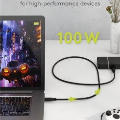 GOOBAY καλώδιο USB-C 74193, USB4, 100W, 40Gbps, 8K/60Hz, 2m, μαύρο USB-C (Type-C) USB-C 2