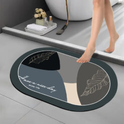 HOME USE πατάκι μπάνιου HUH-0213, αντιολισθητικό, 60x40cm, 3.5mm πάχος, πολύχρωμο Είδη Σπιτιού Είδη Σπιτιού 2