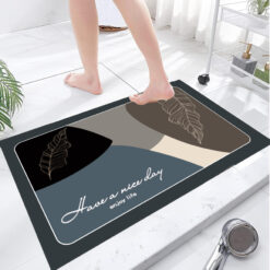 HOME USE πατάκι μπάνιου HUH-0214, αντιολισθητικό, 80x50cm, 3.5mm πάχος, πολύχρωμο Είδη Σπιτιού Είδη Σπιτιού 2