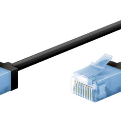 GOOBAY καλώδιο δικτύου 74233, CAT 6A U/UTP, slim, copper, 500MHz, 1m, μαύρο Δίκτυο Cat 6a
