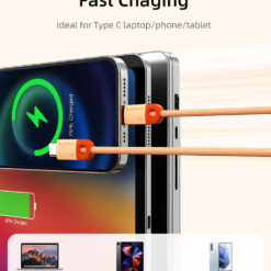 CABLETIME καλώδιο USB-C CT-CM60-PBW, 60W PD, 480Mbps, 0.25m, μαύρο USB-C (Type-C) USB-C 2