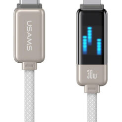 USAMS καλώδιο Lightning σε USB-C SJ743, 30W, 480Mbps, 1.2m, λευκό USB-C (Type-C) USB-C