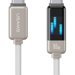 USAMS καλώδιο USB-C SJ744, 100W, 480Mbps, 1.2m, λευκό USB-C (Type-C) USB-C