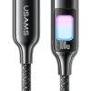 USAMS καλώδιο Lightning σε USB-C SJ753, 30W, 480Mbps, 1.2m, μαύρο USB-C (Type-C) USB-C 3