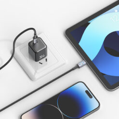 USAMS καλώδιο Lightning σε USB-C SJ753, 30W, 480Mbps, 1.2m, μαύρο USB-C (Type-C) USB-C 2