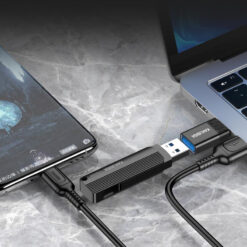 KAKUSIGA αντάπτορας USB-C σε USB KSC-1406, 5Gbps, 4A, μαύρος USB-C (Type-C) USB-C 2