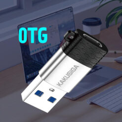 KAKUSIGA αντάπτορας USB-C σε USB KSC-1421, 5Gbps, 18W, γκρι USB-C (Type-C) USB-C 2