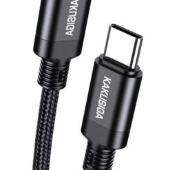 KAKUSIGA καλώδιο USB-C σε USB-C KSC-970, 60W, 480Mbps, 1m, μαύρο USB-C (Type-C) USB-C
