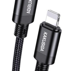 KAKUSIGA καλώδιο Lightning σε USB-C KSC-970, 27W, 480Mbps, 1m, μαύρο USB-C (Type-C) USB-C
