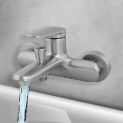 BRUNO μπαταρία τοίχου μπάνιου M31570-235C, αναμεικτική, ασημί Είδη Σπιτιού Είδη Σπιτιού 2
