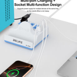 RELIFE σταθμός φόρτισης RL-309H, USB/3x USB-C/3x DC/wireless, 72W, λευκός Mobile 4 2