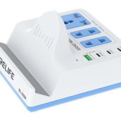 RELIFE σταθμός φόρτισης RL-309H, USB/3x USB-C/3x DC/wireless, 72W, λευκός Mobile 4