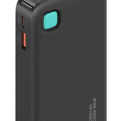 USAMS power bank CD224 με καλώδιο USB-C, 2x θύρες εξόδου, 10000mAh, 20W, μαύρο Mobile 5001 - 10000mAh