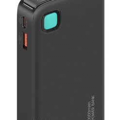 USAMS power bank CD225 με καλώδιο Lightning, 2x θύρες εξόδου, 10000mAh, 20W, μαύρο Mobile 5001 - 10000mAh