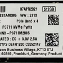 SSD SK HYNIX 1TB M.2 Nvme PCI Express 3.0 2280 2860MB/s – 2450MB/s PC711 HDD HDD