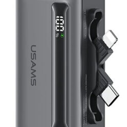 USAMS power bank CD233, USB-C/Lightning έξοδος, 4500mAh, 20W, γκρι Mobile Power Bank