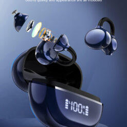 LDNIO earphones με θήκη φόρτισης T09, OWS, Φ10mm, 35/400mAh, μπλε Mobile Open earphones 2