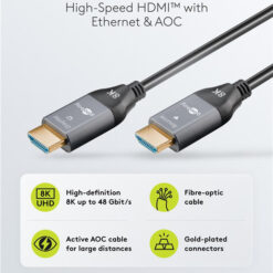 GOOBAY καλώδιο HDMI 2.1 76277 με Ethernet, 8K/60Hz, 48 Gbps, 40m, μαύρο Εικόνα 8K 2