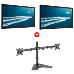 ACER 2x used οθόνες V226HQL με βάση, LED, 21.5" Full HD, VGA/DVI, Grade A Refurbished PC & Parts 21.5"