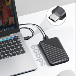 ORICO θήκη για 2.5" SATA HDD/SSD 25PW1C-C3, 5Gbps, μαύρη Θήκες & Trays Σκληρών Δίσκων Θήκες & Trays Σκληρών Δίσκων 2
