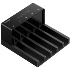 ORICO docking station για 2.5" ή 3.5" SATA HDD/SSD 6558US3-C, 5 θέσεων, 5Gbps, clone function, μαύρο Θήκες & Trays Σκληρών Δίσκων Docking Station